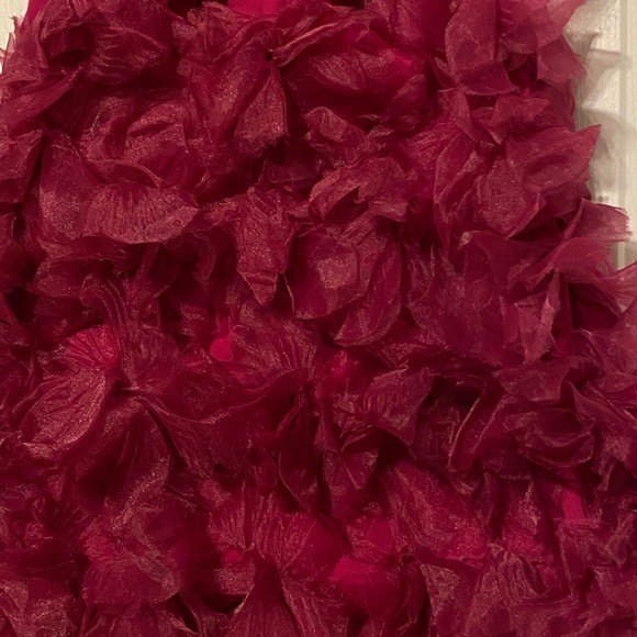 Neiman Marcus x Target Girls Marchesa Fuchsia Silk Poly Tulle Petals Dress M 7/8 - Picture 3 of 7